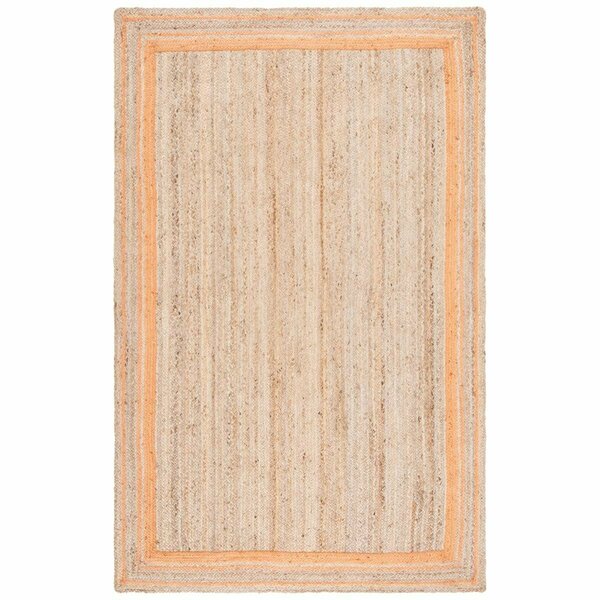 Safavieh 5 x 8 ft. Natural Fiber Global Rectangle Rug, Orange & Natural Color NF109P-5